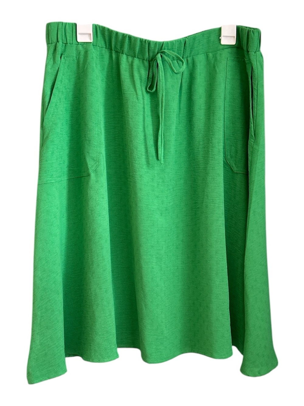 Soho Bright Green Bow Elastic Waist A-Line Skirt Size XL